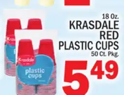 C Town KRASDALE RED PLASTIC CUPS offer