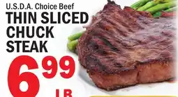 C Town THIN SLICED CHUCK STEAK offer