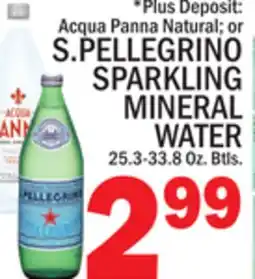 C Town S. PELLEGRINO SPARKLING MINERAL WATER offer