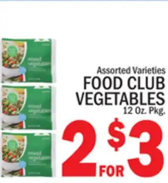 C Town FOOD CLUB VEGETABLES offer