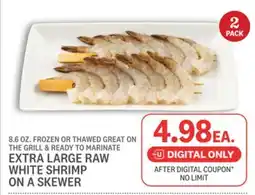 Kings Food Markets EXTRA LARGE RAW WHITE SHRIMP ON A SKEWER offer
