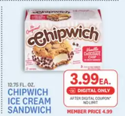 Kings Food Markets CHIPWICH ICE CREAM SANDWICH offer