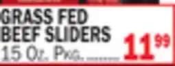 Bravo Supermarkets GRASS FED BEEF SLIDERS offer
