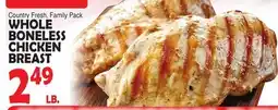 Bravo Supermarkets WHOLE BONELESS CHICKEN BREAST offer