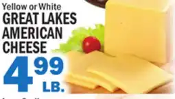Bravo Supermarkets Yellow or White GREAT LAKES AMERICAN CHEESE offer