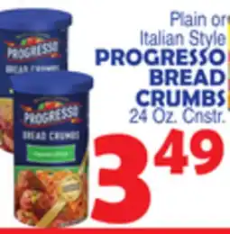 Bravo Supermarkets PROGRESSO BREAD CRUMBS offer