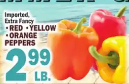Bravo Supermarkets Imported, Extra Fancy RED • YELLOW • ORANGE PEPPERS offer