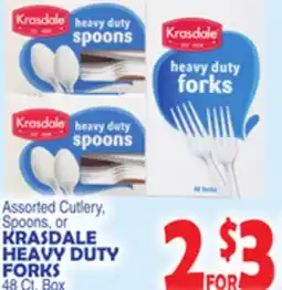 Bravo Supermarkets KRASDALE HEAVY DUTY FORKS 48 Ct. Box offer