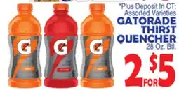 Bravo Supermarkets GATORADE THIRST QUENCHER 28 Oz, Btl offer