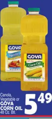 Bravo Supermarkets Canola, Vegetable or Goya Corn Oil offer