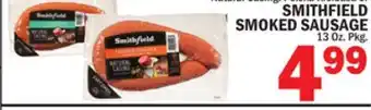 Bravo Supermarkets SMITHFIELD SMOKED SAUSAGE offer