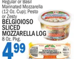 Bravo Supermarkets BELGIOIOSO SLICED MOZZARELLA LOG 8 Oz. Pkg offer