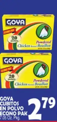 Bravo Supermarkets GOYA CUBITOS EN POLVO ECONO PAK offer
