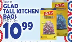 Bravo Supermarkets Trash or GLAD TALL KITCHEN BAGS offer