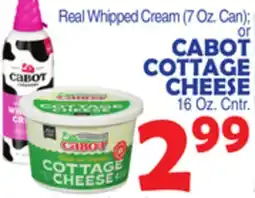 Bravo Supermarkets CABOT COTTAGE CHEESE 16 Oz. Cntr offer