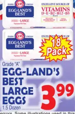 Bravo Supermarkets EGG-LAND'S BEST LARGE EGGS 1.5 Dozen offer