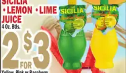 Bravo Supermarkets SICILIA LEMON • LIME JUICE offer