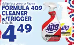 Bravo Supermarkets FORMULA 409 CLEANER w/ TRIGGER offer