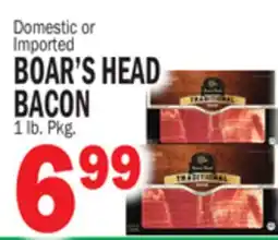 Bravo Supermarkets Domestic or Imported BOAR'S HEAD BACON offer