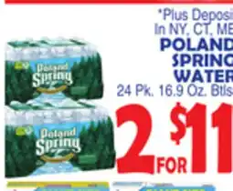 Bravo Supermarkets POLAND SPRING WATER offer