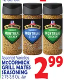 Bravo Supermarkets MCCORMICK GRILL MATES SEASONING offer
