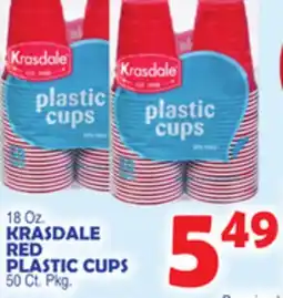 Bravo Supermarkets KRASDALE RED PLASTIC CUPS offer