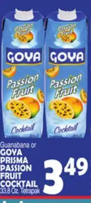 Bravo Supermarkets GOYA PRISMA PASSION FRUIT COCKTAIL offer