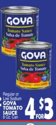 Bravo Supermarkets GOYA TOMATO SAUCE offer