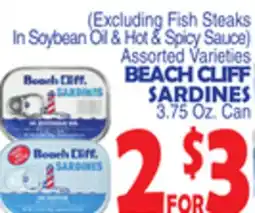Bravo Supermarkets BEACH CLIFF SARDINES offer
