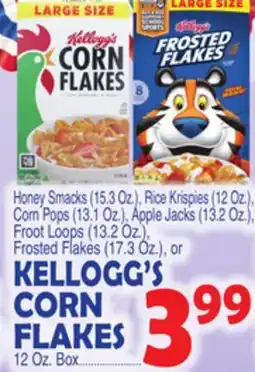 Bravo Supermarkets KELLOGG'S CORN FLAKES 12 Oz. Box offer