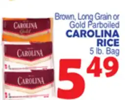 Bravo Supermarkets CAROLINA RICE 5 lb. Bag offer