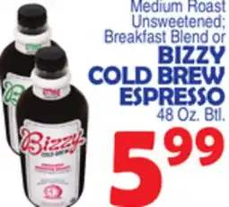 Bravo Supermarkets BIZZY COLD BREW ESPRESSO 48 Oz. Btl offer