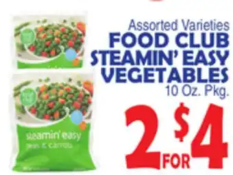 Bravo Supermarkets FOOD CLUB STEAMIN' EASY VEGETABLES offer