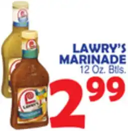 Bravo Supermarkets LAWRY'S MARINADE offer