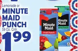 Bravo Supermarkets MINUTE MAID PUNCH 59 Oz. Cntr offer