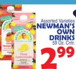 Bravo Supermarkets NEWMAN'S OWN DRINKS 59 Oz. Cntr offer