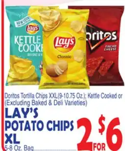 Bravo Supermarkets LAY'S POTATO CHIPS XL 5-8 Oz. Bag offer
