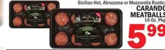 Bravo Supermarkets CARANDO MEATBALLS offer