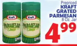 Bravo Supermarkets Pre-priced KRAFT GRATED PARMESAN offer