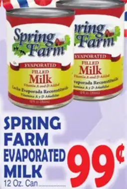 Bravo Supermarkets SPRING FARM EVAPORATED MILK offer