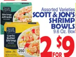 Bravo Supermarkets SCOTT & JON'S SHRIMP BOWLS 9.6 Oz. Box offer