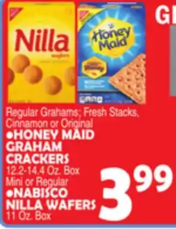 Bravo Supermarkets HONEY MAID GRAHAM CRACKERS, NABISCO NILLA WAFERS offer