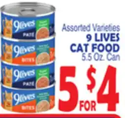 Bravo Supermarkets 9 LIVES CAT FOOD offer