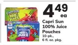 ACME Capri Sun 100% Juice Pouches offer