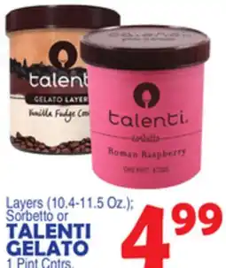 Bravo Supermarkets TALENTI GELATO 1 Pint Cntrs offer