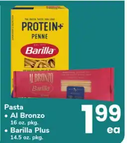 ACME Pasta Al Bronzo 16 oz. pkg. Barilla Plus 14.5 oz. pkg offer