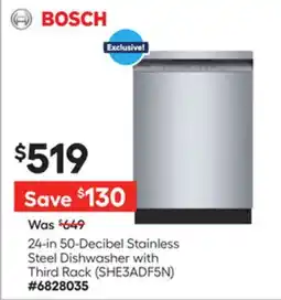 Lowe's 24-in 50-Decibel Stainless Steel Dishwasher with Third Rack offer