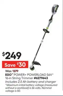 Lowe's POWER+ POWERLOAD 56VG 16-in String Trimmer offer