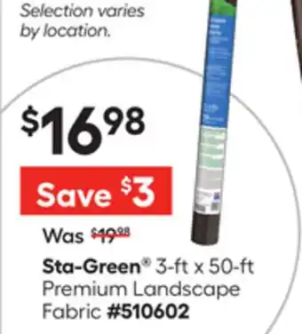Lowe's 3-ft x 50-ft Premium Landscape Fabric offer