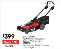 Lowe's V20✦ 20-in Self Propelled Battery Walk Mower offer